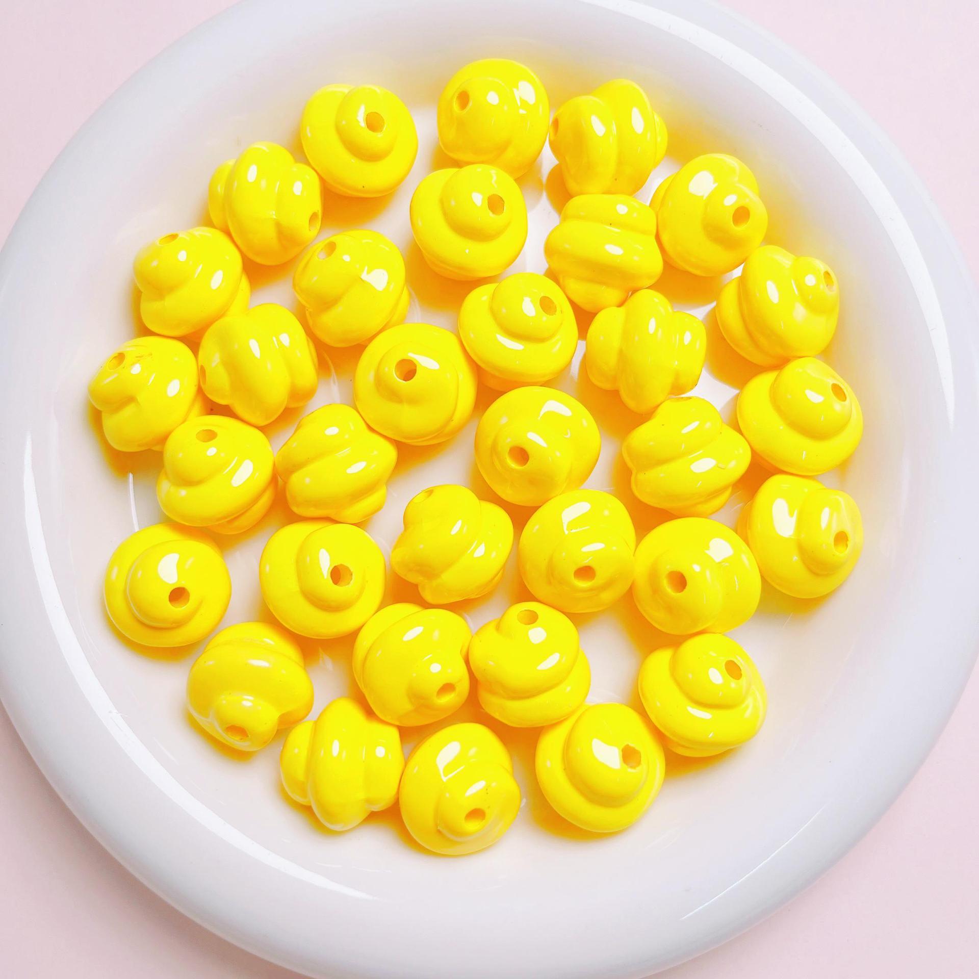 Acrylic high-saturation colorful painted twisted spiral beads, loose beads for DIY phone chains, beaded jewelry accessories materials Secondary image