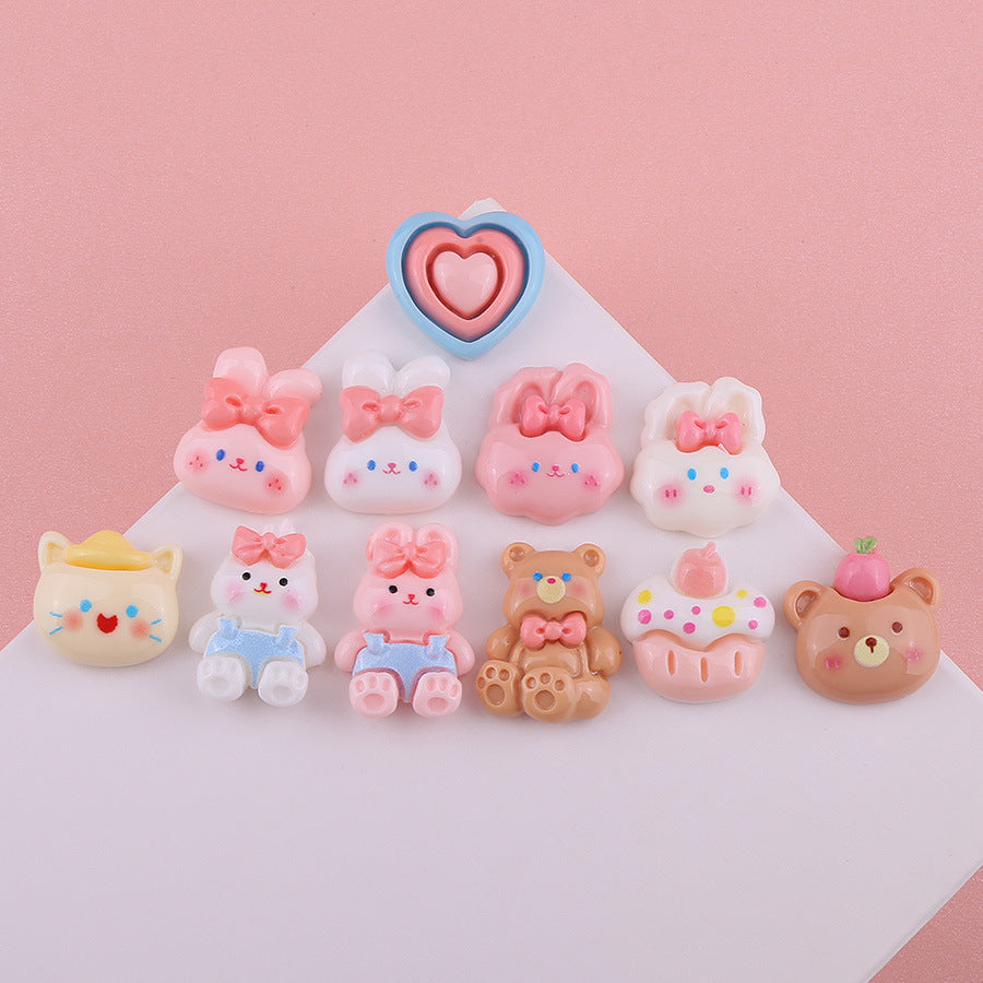 Cute shiny little animal DIY cream glue handmade phone case, water cup, hair accessory, hairpin, electric vehicle resin accessories Secondary image