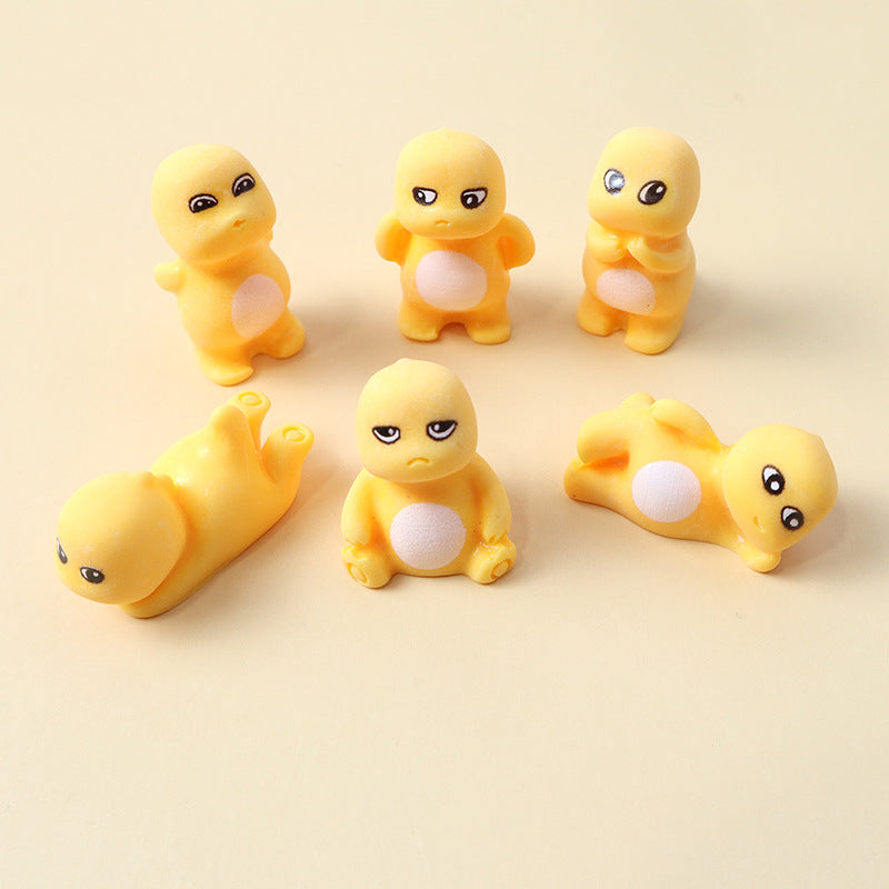 Cute little yellow milk dragon toy, creative resin car decoration, stall decoration, car ornament Secondary image