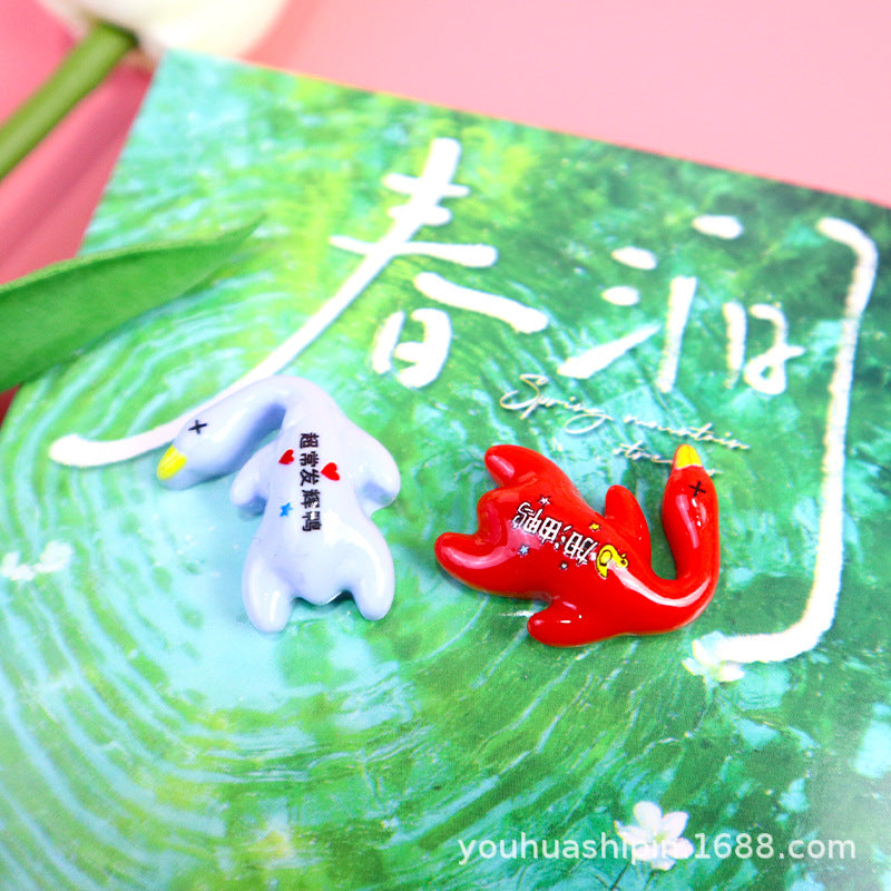 Inspirational Yaya Duck Resin Accessories DIY Handmade Keychain Pendant Hair Clip Hair Accessory Croc Shoe Refrigerator Magnet Secondary image