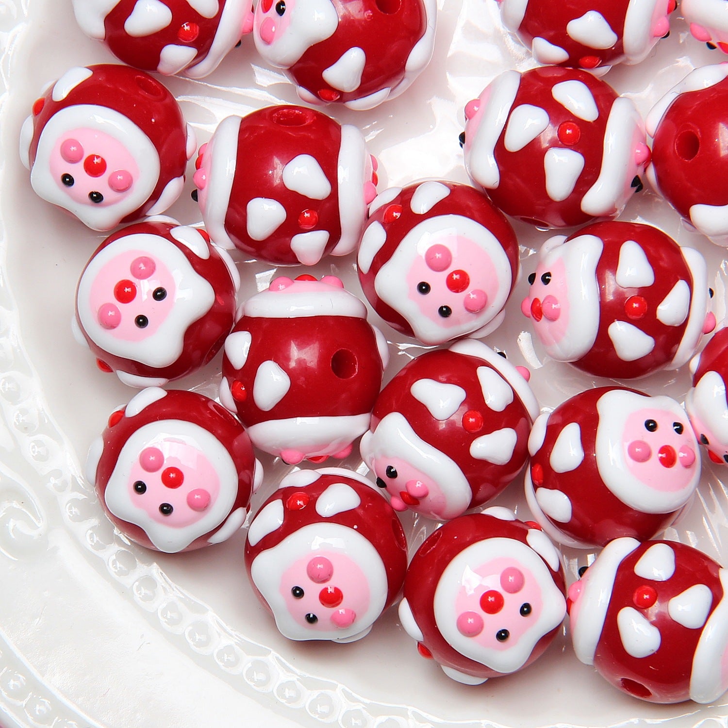 Heavy oil hand-painted beads 16MM, popular on Xiaohongshu, DIY beading for phone chains, car pendants, bag pendants, and hair ropes Secondary image