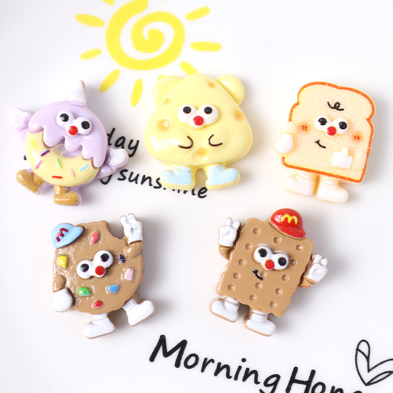 Toast resin accessories, M jelly beans, DIY cream glue decorations, hair clips, phone stands, water cup stickers, shoe buckle materials Secondary image