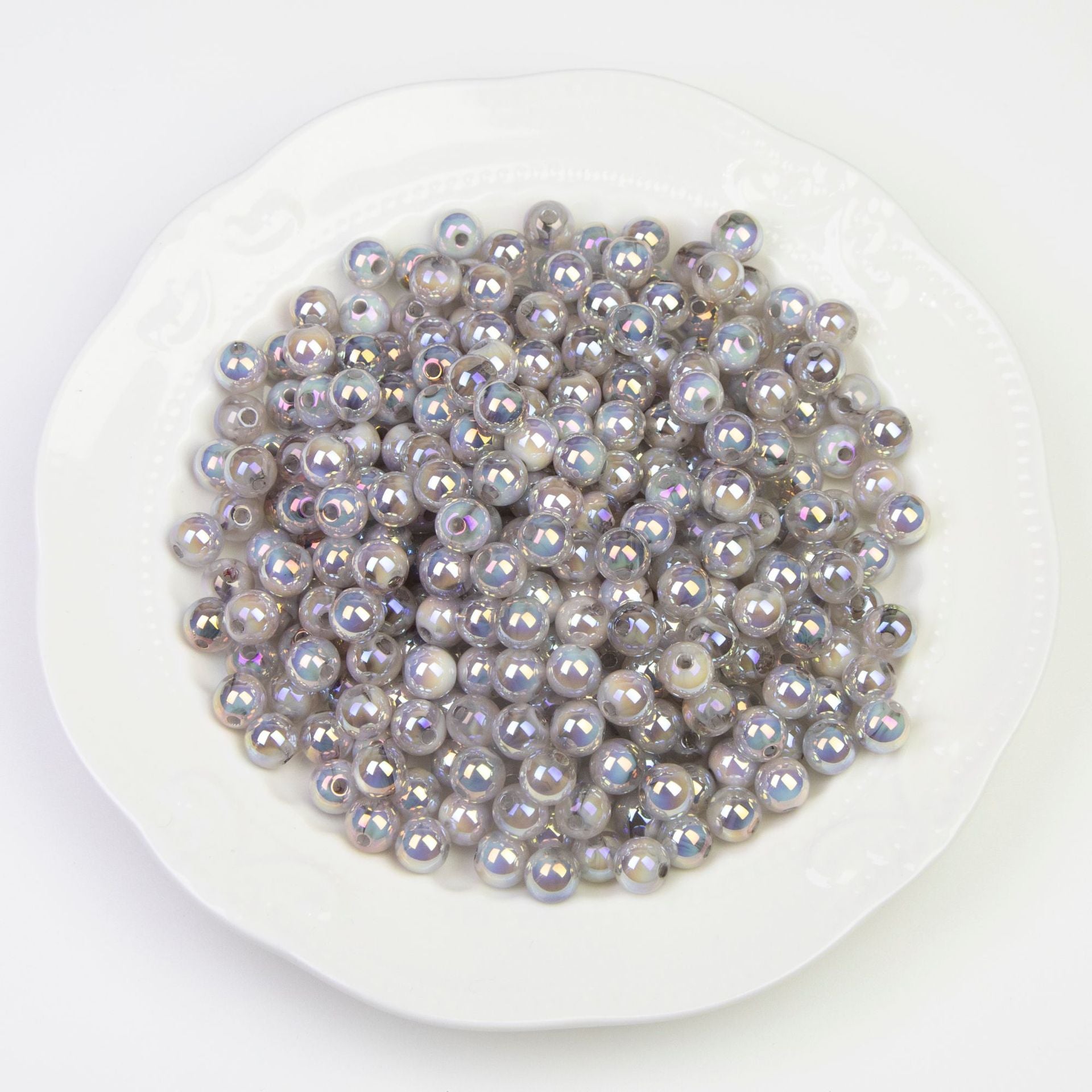 Yanlan round beads electroplated acrylic beads loose beads for handmade DIY bracelets, phone chains, and jewelry materials Secondary image