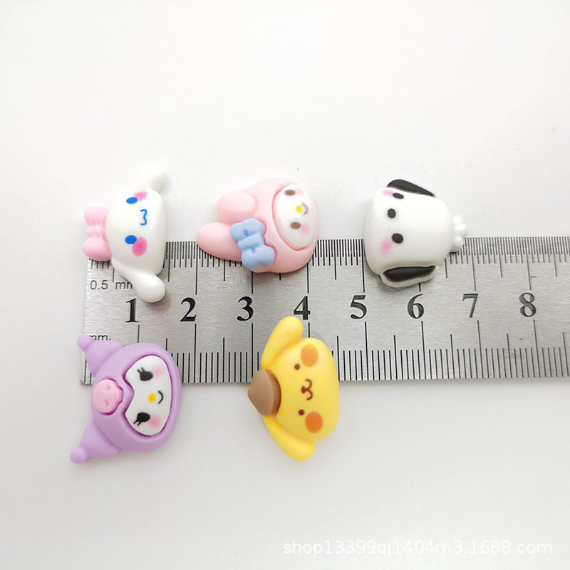 DIY resin accessories cartoon animals Sanrio hair clips, hair ties, water bottles, stationery, decorative patches, phone case materials Secondary image