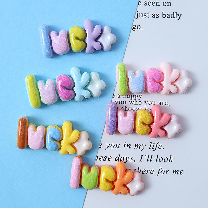 Lucky character resin accessories, lucky colorful hair clips, hair ties, phone case holders, decorative car interior accessories Secondary image