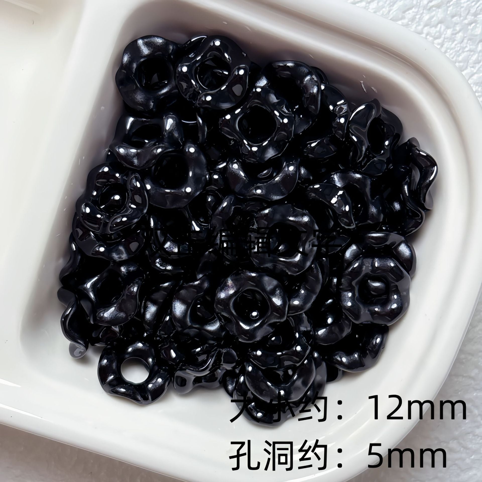 Dopamine-colored lacquer lace stacking beads DIY handmade loose beads phone chain pendant materials and accessories Secondary image
