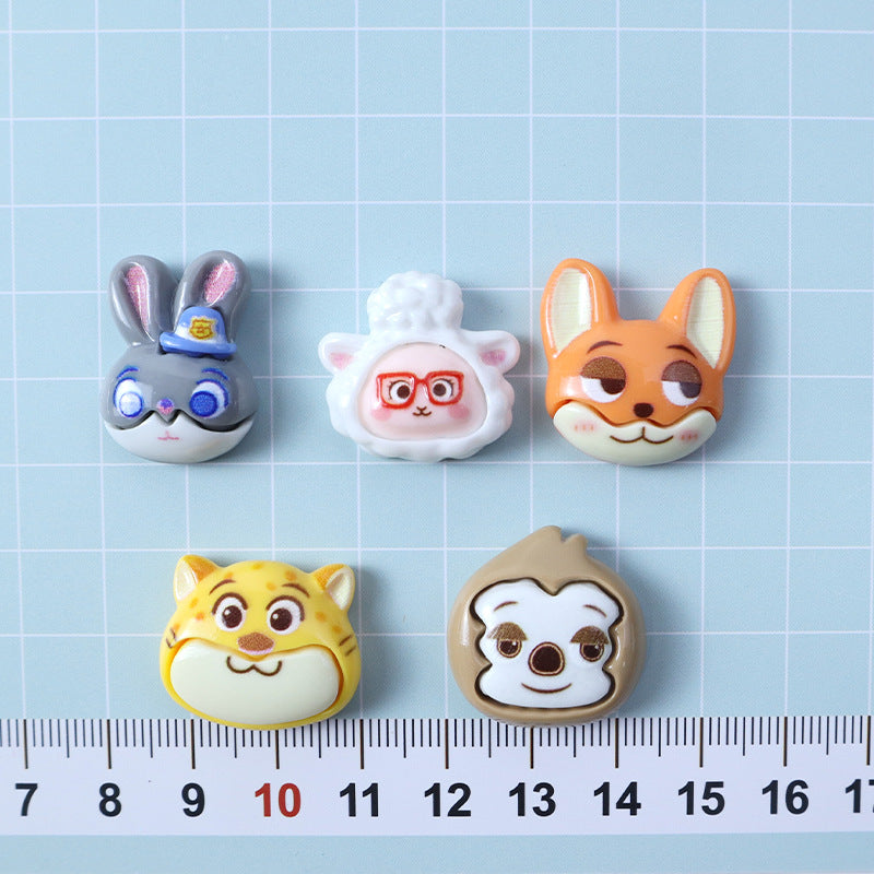 Cartoon Zootopia 2 Judy Nick Fox DIY Resin Accessories Handmade Hair Clips, Hair Ties, Keychain Materials Secondary image