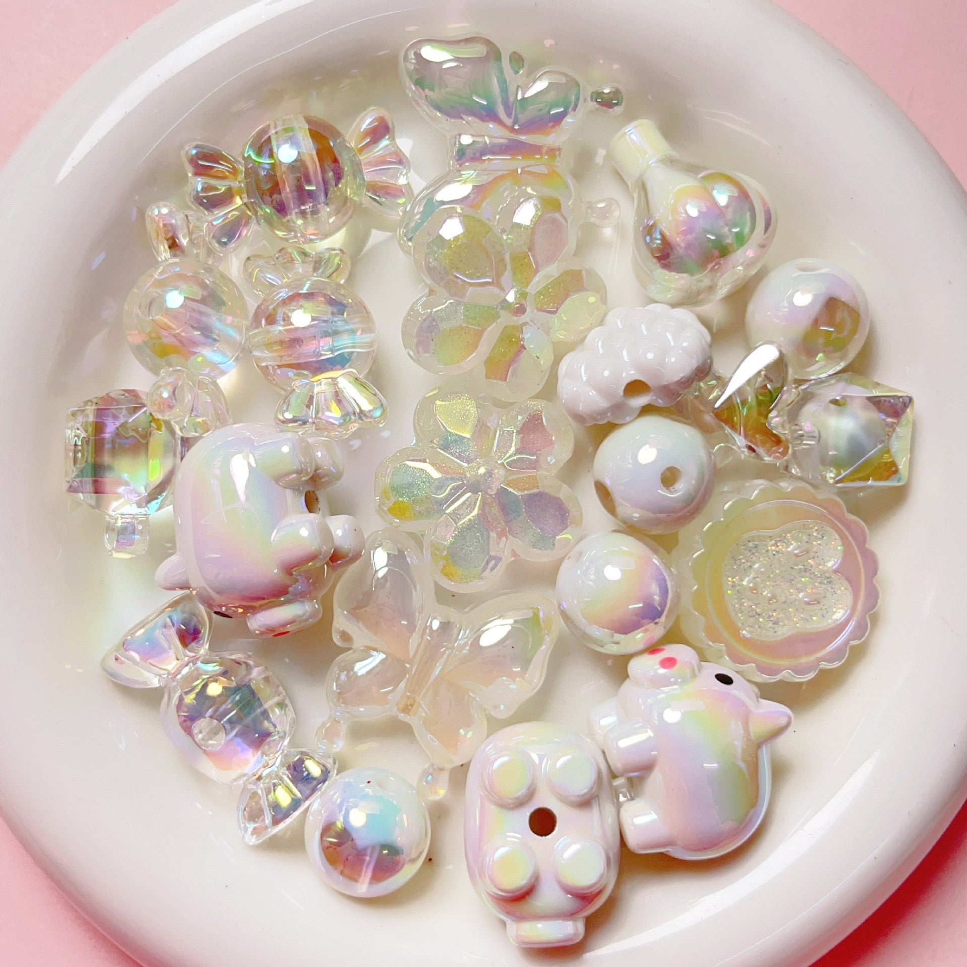 Chenjia wok-style mixed color acrylic bead materials for DIY phone chains, keychains, and accessories Secondary image