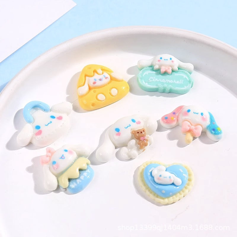 Cartoon glossy big-eared dog accessories, cream glue DIY phone case, stationery box, decorative materials for girls' pen holders Secondary image