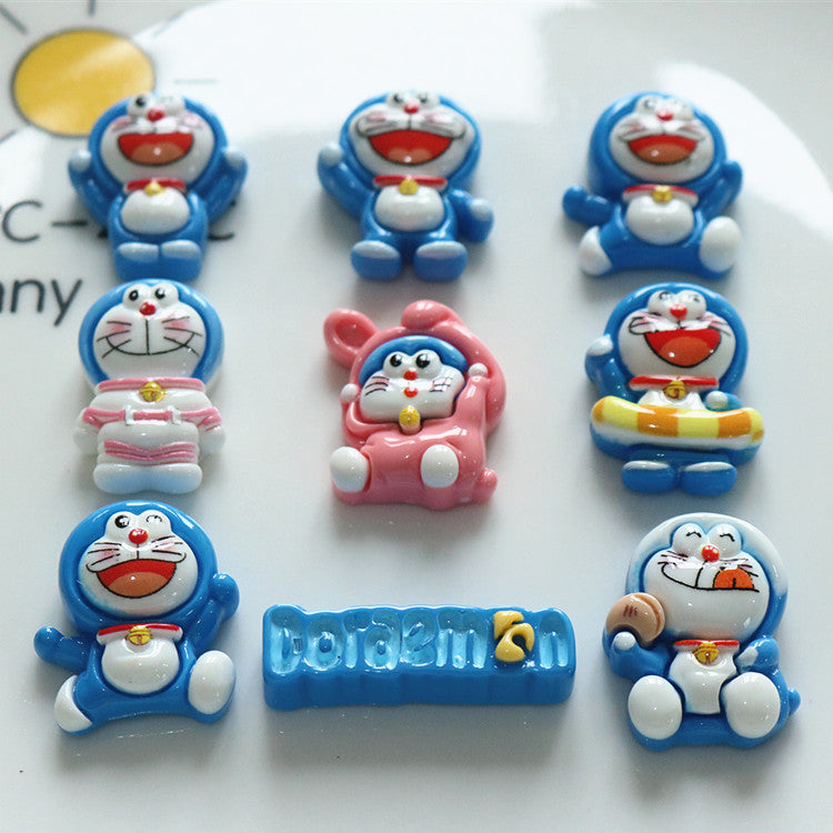 Cute Blue Cat Childlike DIY Cream Glue Phone Case, Hair Accessory, Brooch, Resin Accessories, Glossy Finish Secondary image