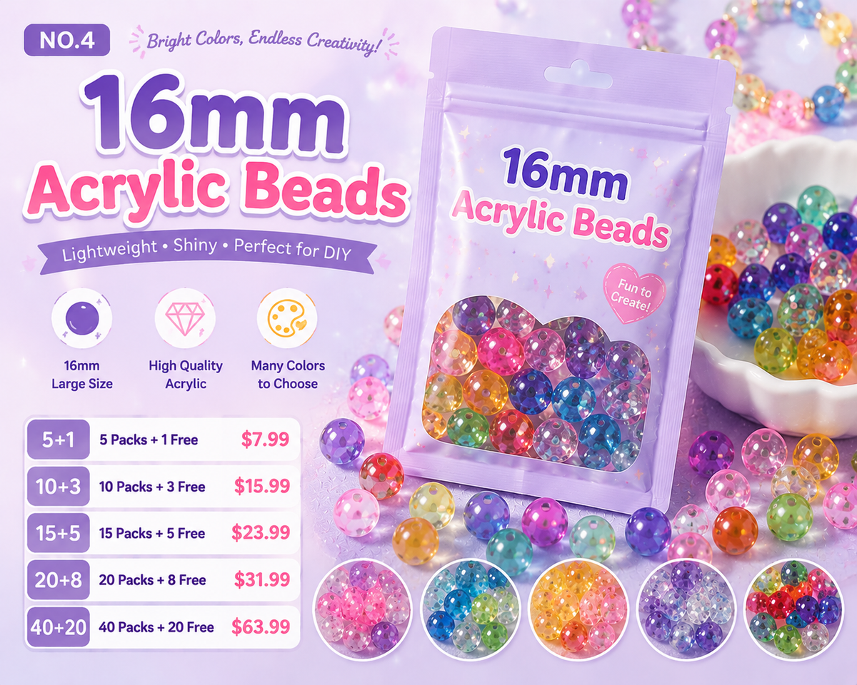 16mm Acrylic Beads Main image