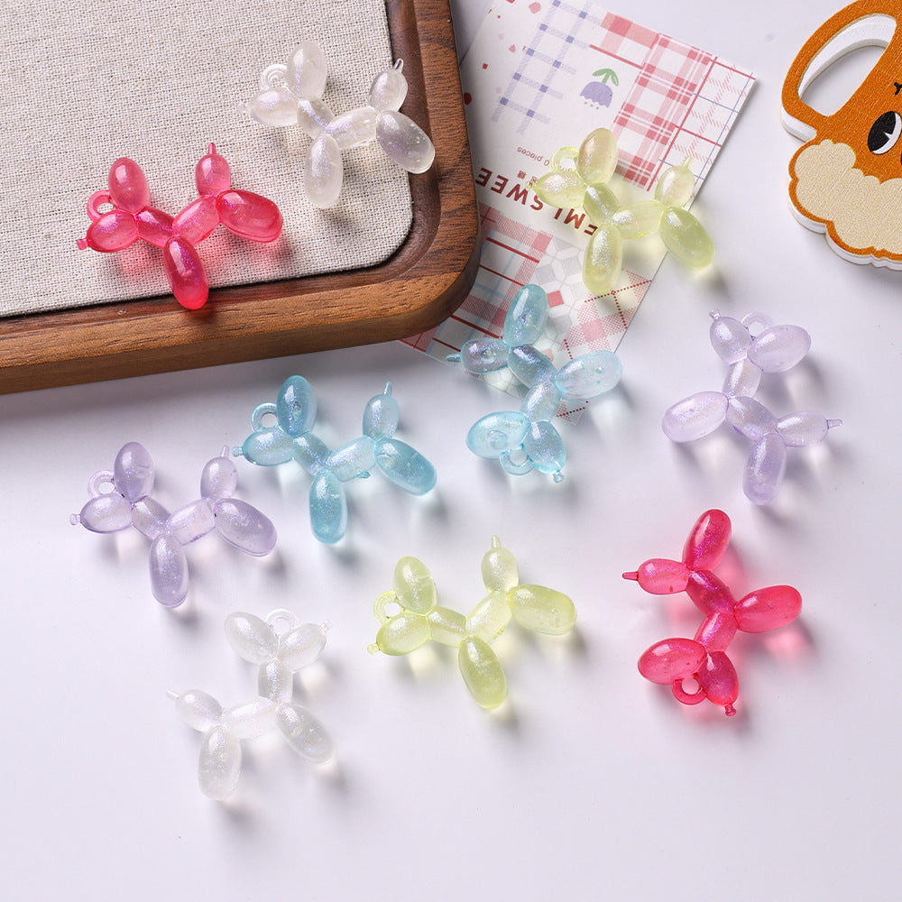 Balloon puppy beads, acrylic transparent jelly beads, loose beads, DIY phone chain, car hanging keychain accessories Secondary image