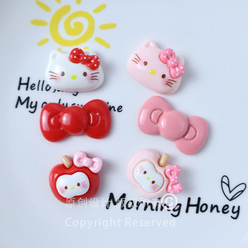 Apple KT Cat Cartoon DIY Cream Glue Phone Case Hair Clips Hair Rope Accessories Resin Decorations Secondary image