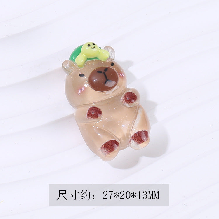Transparent Capybara Series Accessories DIY Cream Glue Phone Case Hair Clip Hair Rope Water Cup Parking Tag Photo Frame Secondary image