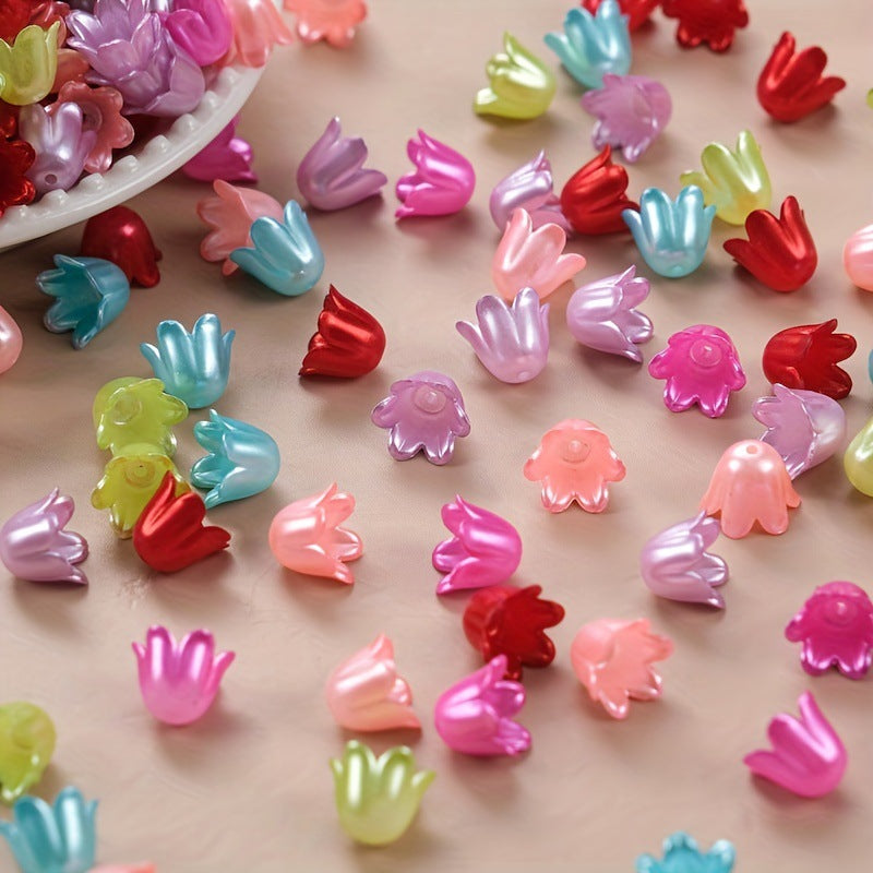 11mm Imitation Pearl Bellflower Acrylic Beads DIY Bracelet Beading Accessories Loose Beads Mixed Styles Secondary image