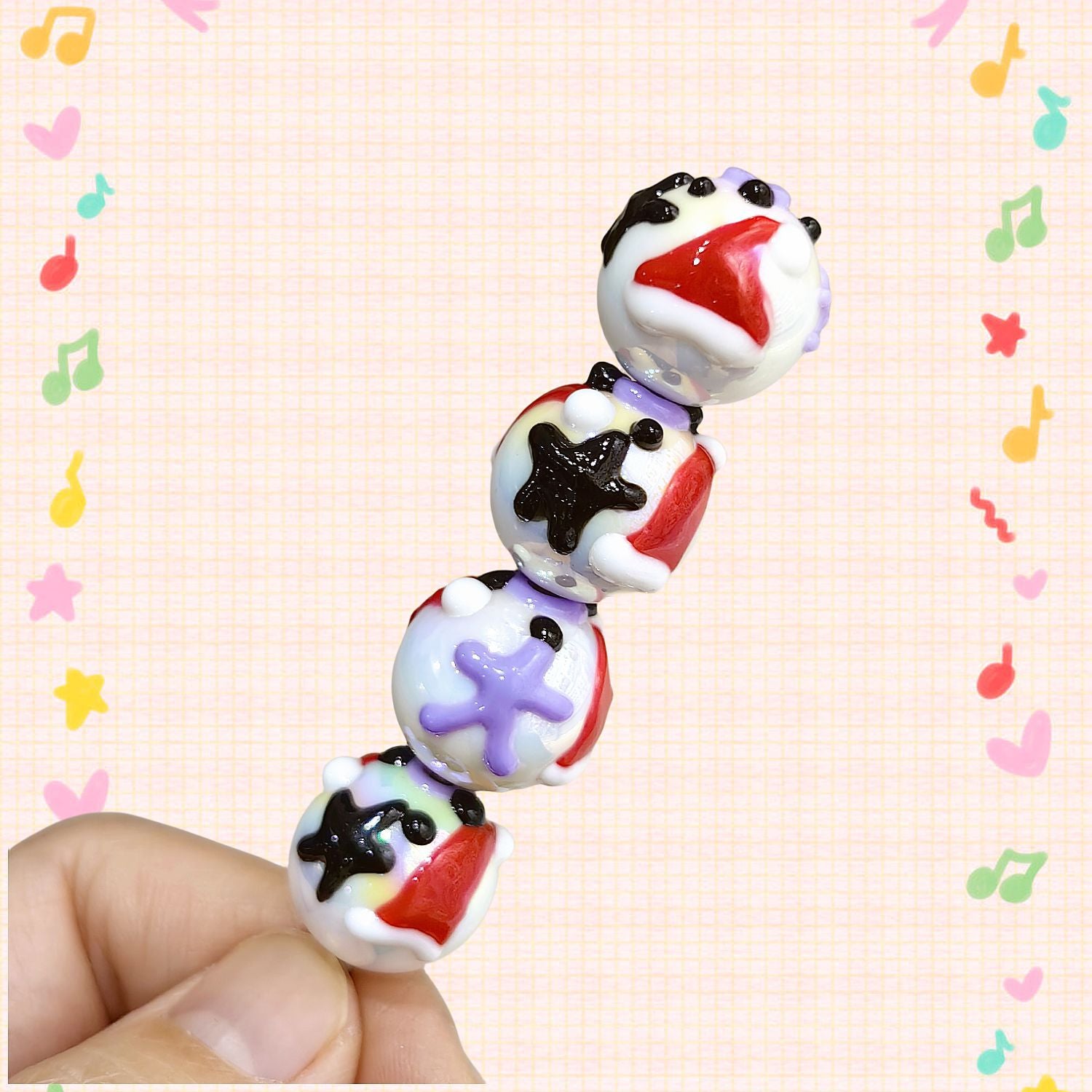 DIY high-end hand-painted beads, DIY beading, loose beads, accessories, loose beads for bracelets and phone chains materials Secondary image