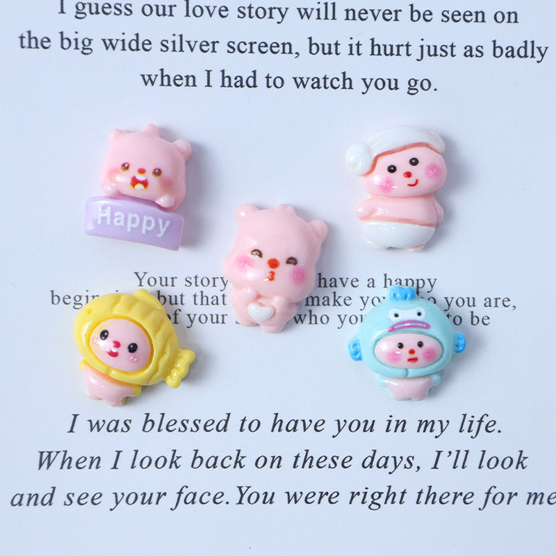 Beaver Loopy cartoon resin accessory parts DIY phone case cream glue handmade hairpin small patches Secondary image
