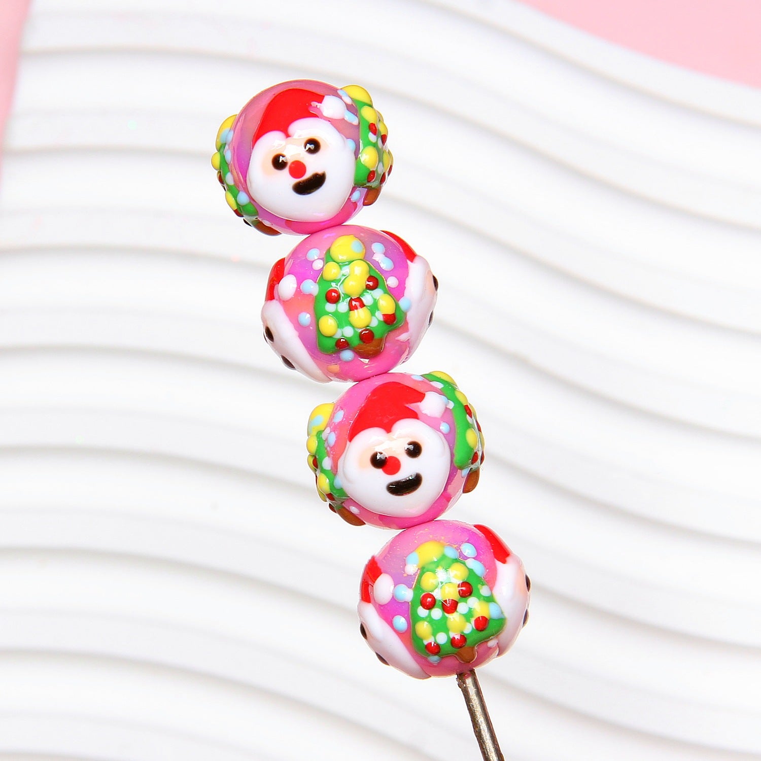 2025 Multi-faceted hand-painted beads, loose beads, DIY bracelet, phone chain, jewelry accessories, physical store Secondary image