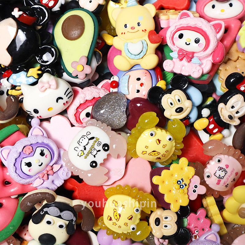 Large refrigerator magnet accessories, children's hair accessories, hair clips, DIY accessories, cartoon resin phone case Secondary image