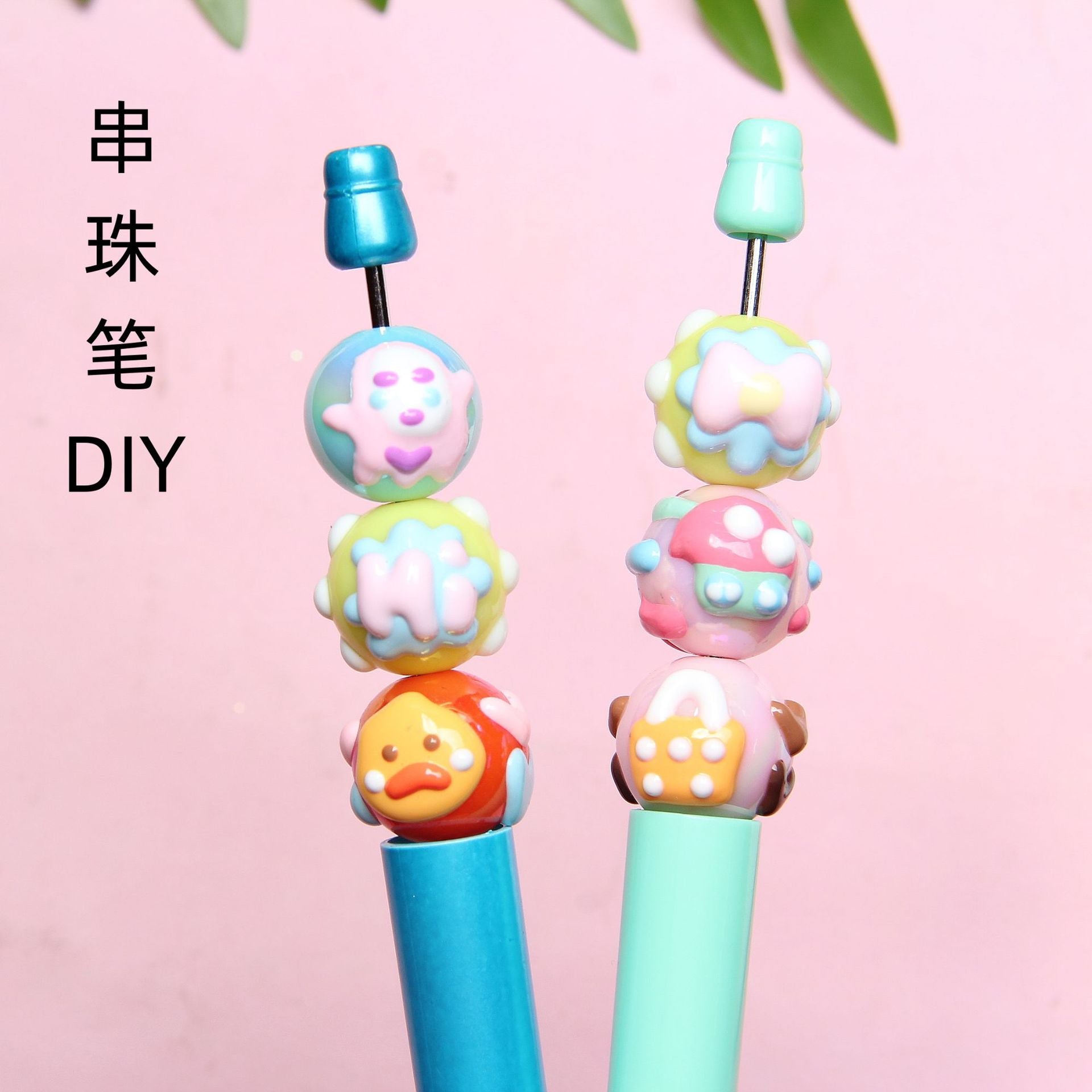 2026 Hand-painted Cartoon Duck and Chicken Beads Loose Beads for DIY Bracelets, Phone Chains, and Bag Chains Secondary image