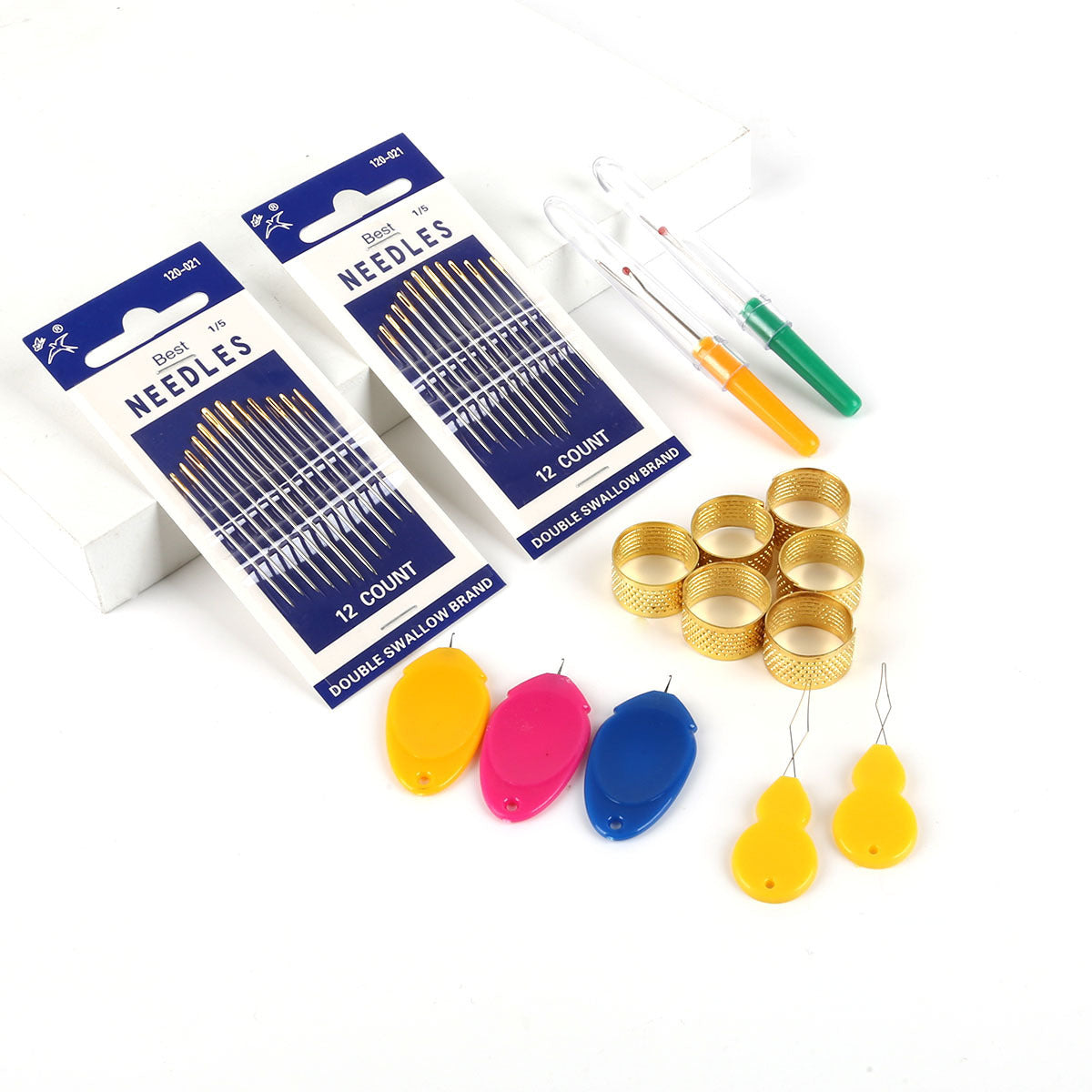 Plastic gourd-shaped needle threader with copper wire, threading tool for the elderly, sewing machine DIY cross-stitch Secondary image