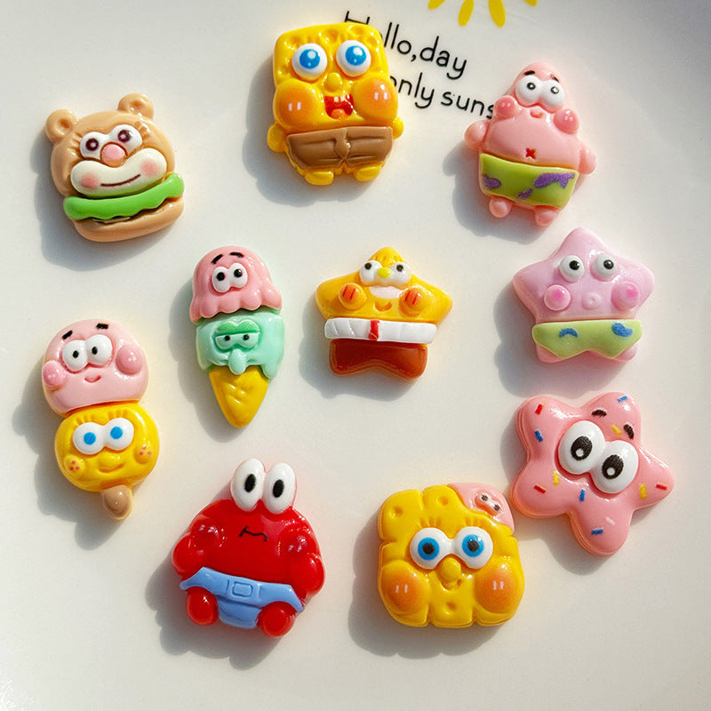 Cartoon Shanghai-style cookie mini skewers DIY resin accessories hair clips hair accessories cream glue phone case protective cover stickers Secondary image