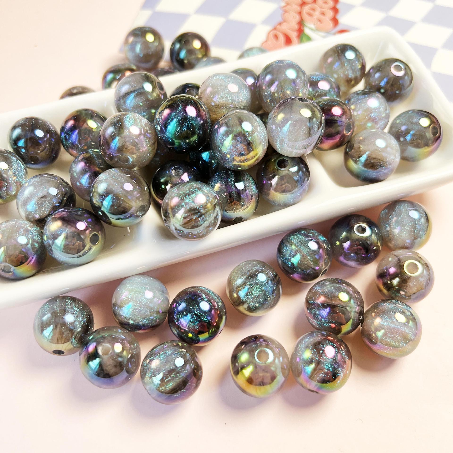 16mm UV-coated colorful galaxy beads, DIY bracelet materials, jewelry accessories beads Secondary image