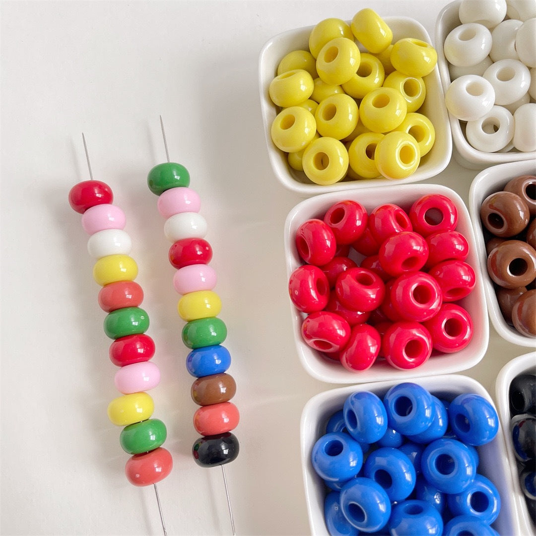 16mm solid color acrylic large-hole abacus beads, DIY handmade mobile phone chains, car pendants, earrings, beaded accessories Secondary image