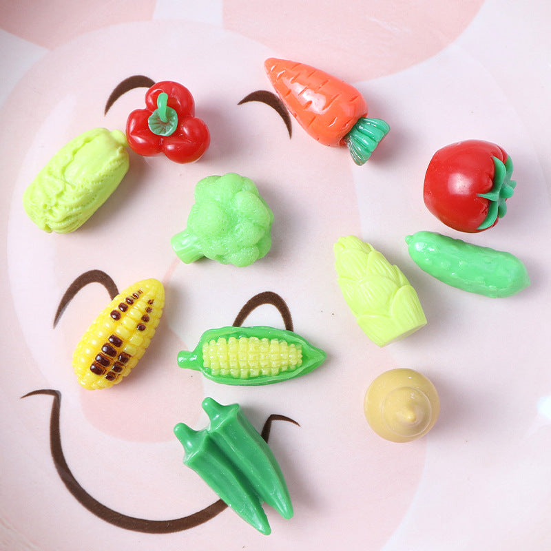 Simulated gourd resin vegetables, cauliflower, corn, bamboo shoots, 3D food toy patches, DIY phone case, fun children's decoration Secondary image