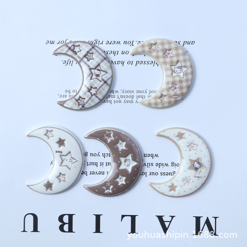 Candy-colored star and moon hair clips, trendy and cute, for girls with a girlish heart, bangs clips, student side hair accessories Secondary image