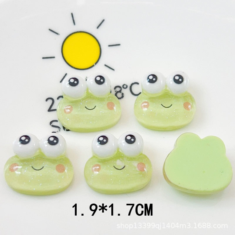 Transparent little girl Pacha dog head frog boy DIY phone case accessories cartoon cute resin decoration accessories Secondary image