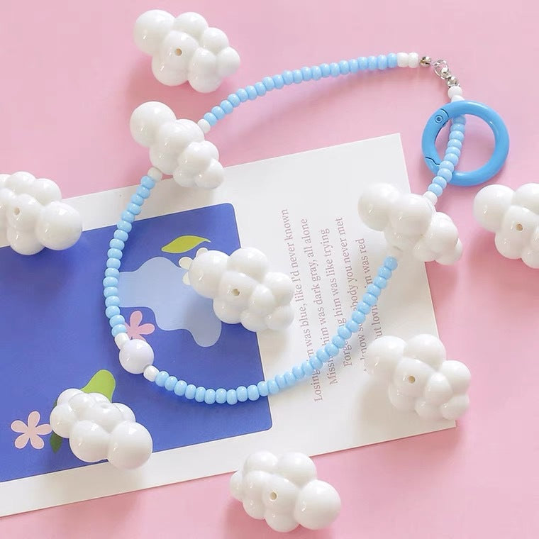 Colorful cute chubby cloud beads DIY handmade phone chain, bracelet, necklace, bag accessory materials Secondary image
