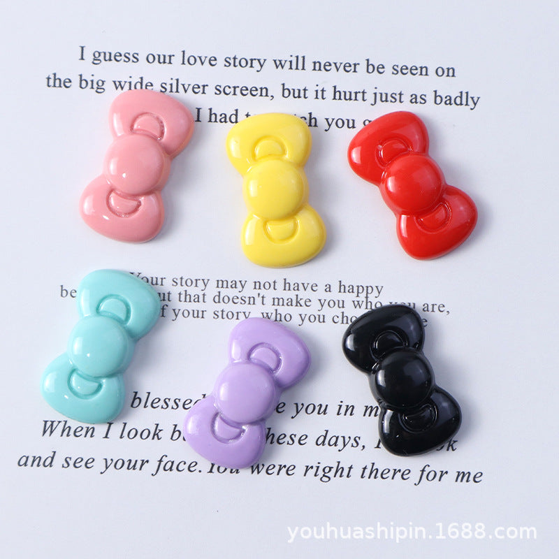 Cartoon bow resin accessory parts for DIY cream glue phone cases, hair clips, and water cup stickers Secondary image